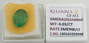 4.03/CT Natural Panna Stone with Govt. Lab Certificate-16016S205948